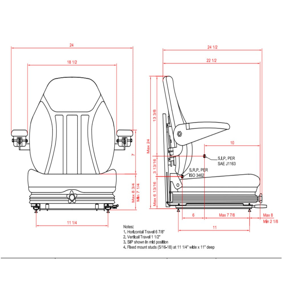SEQ90-0410-AIC Contoured High- Back Seat
