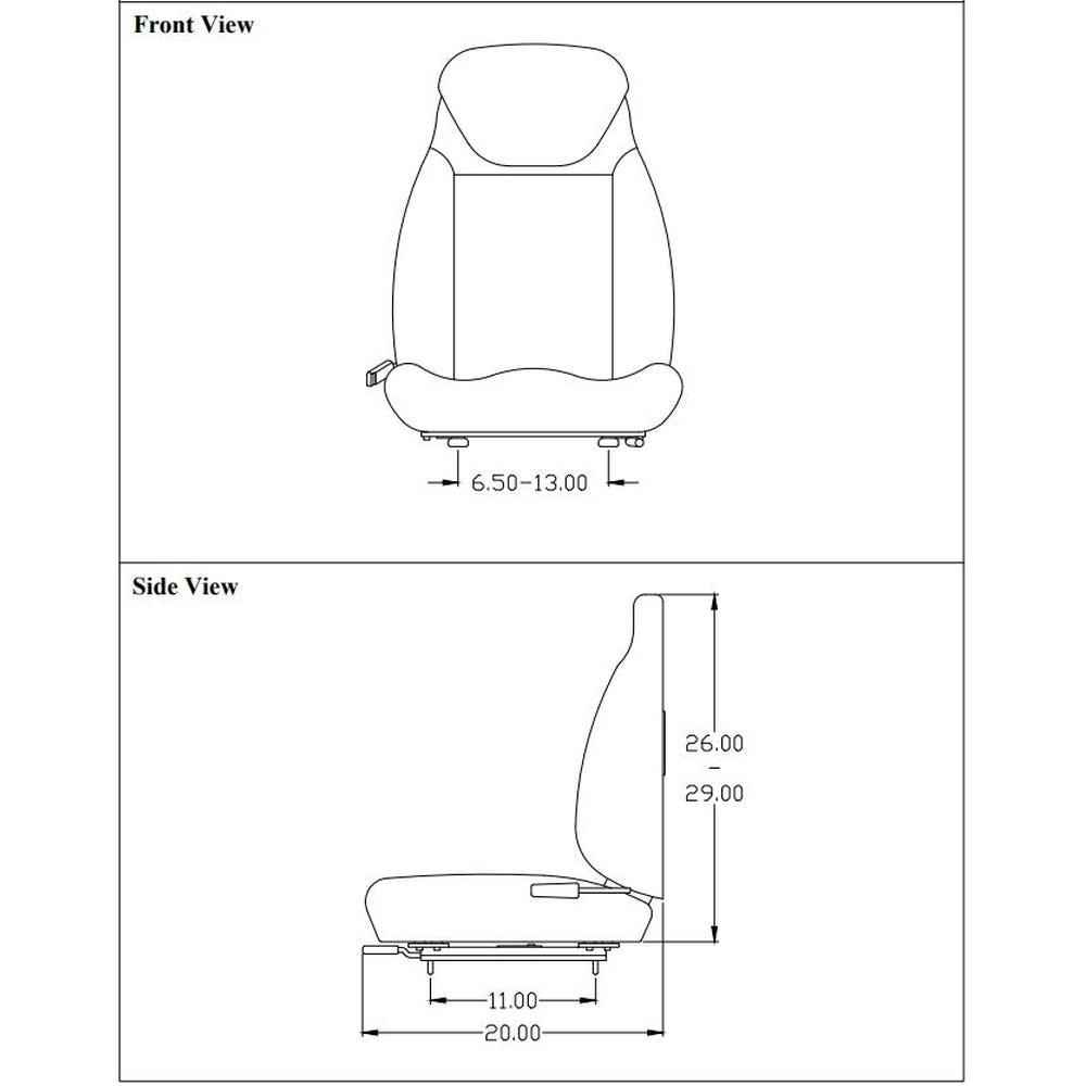 SEQ90-0412-AIC Premium High-Back Seat