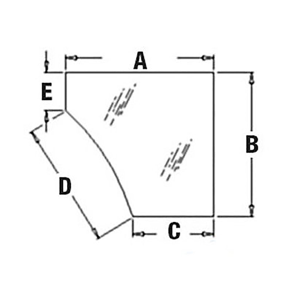 T165336-AIC Left Hand Lower Door Glass