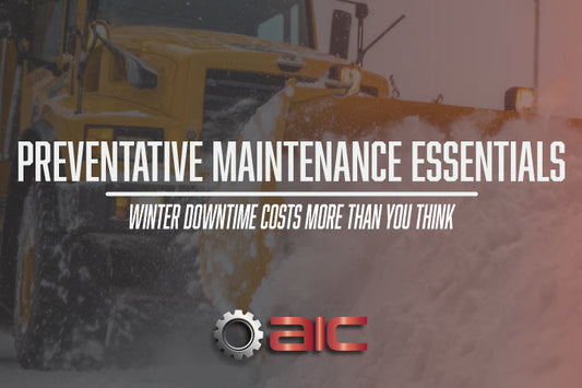 Yellow Snow Plow Pushing Snow