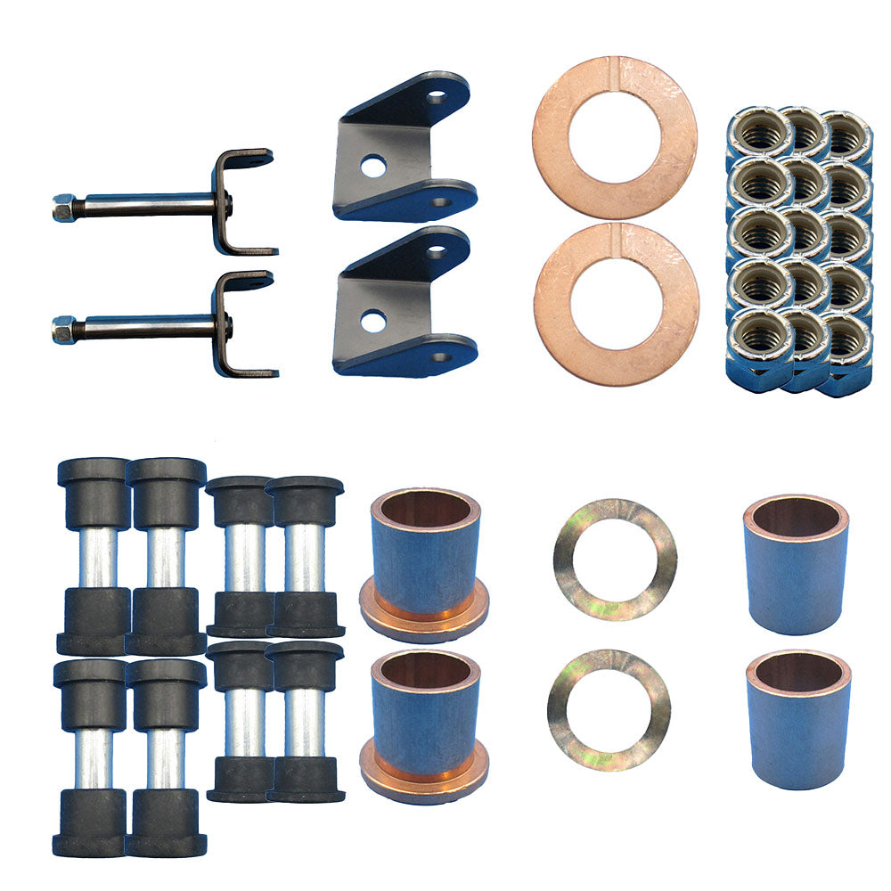 Club Car DS Golf Cart Front End Repair Kit, Bushings, Clevis, King Pins - Fits 1