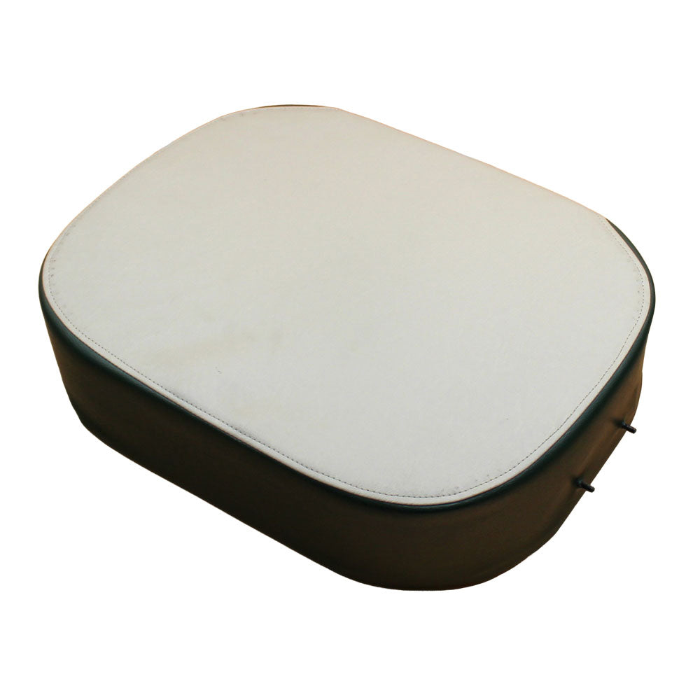 102B-AIC White & Green Seat Cushion