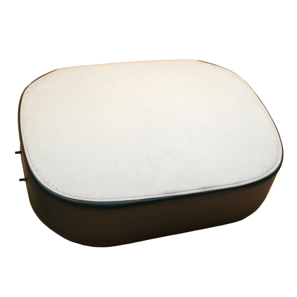 102B-AIC White & Green Seat Cushion