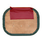 102B-AIC White & Green Seat Cushion