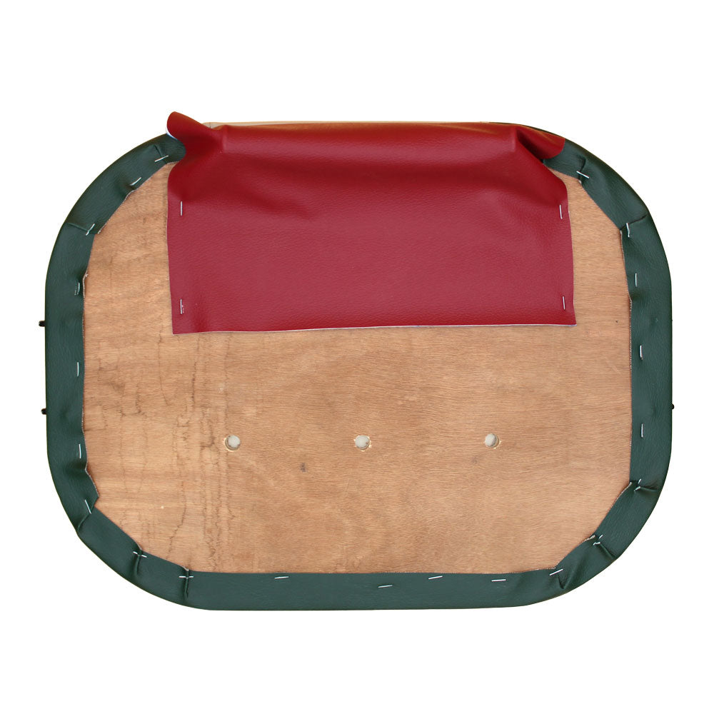 102B-AIC White & Green Seat Cushion