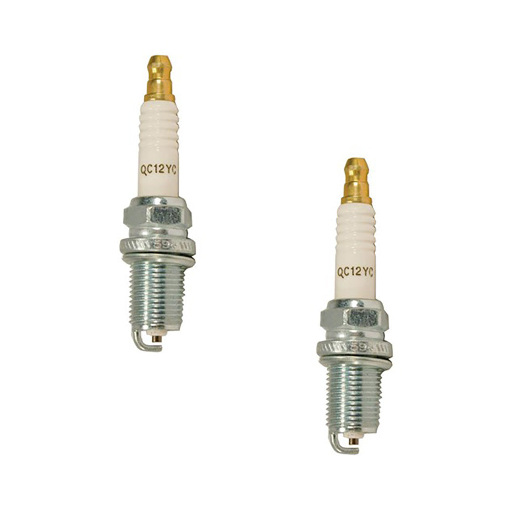 (2) Spark Plugs Fits Champion QC12YC for Lawn Equipment Fits Kohler 14-132-03S