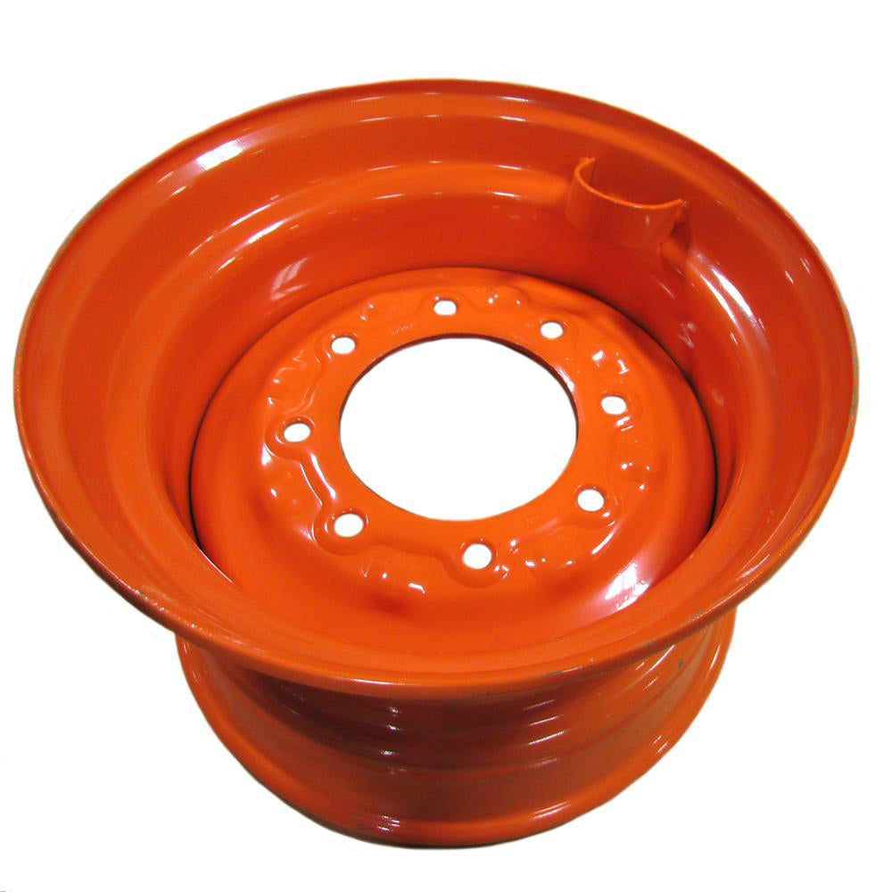 12 x 16.5 Skid Steer Tire With 9.75 x 16.5 Orange Rim Fits Bobcat S205 S220