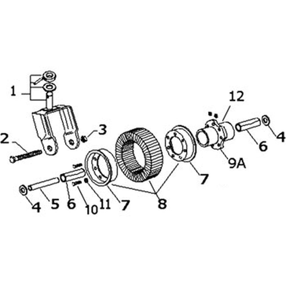 12269 Tail Wheel Kit FF Fits BUSH HOG 104 105 1050 1051 109 1109 1126 12 1209