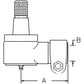 81874903 Power Steering Cylinder End Fits Case IH Tractor 1277261C