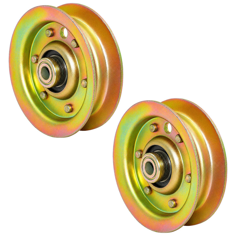 104360X Qty 2: Flat Idler Pulley Fits Murray M 14542 A M 14542 B MBA 16107 A