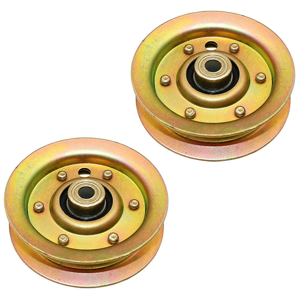 104360X Qty 2: Flat Idler Pulley Fits Murray M 14542 A M 14542 B MBA 16107 A
