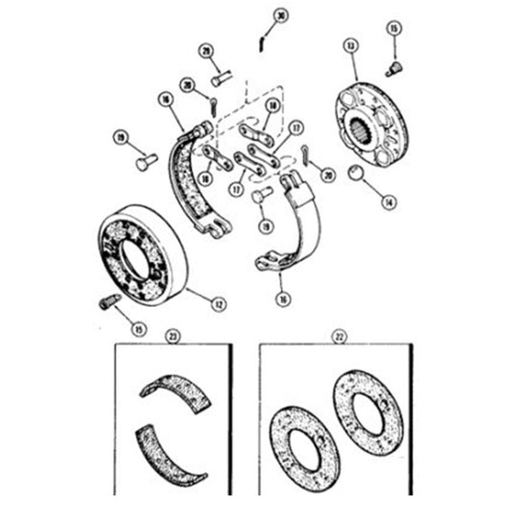 135575A1 Brake Lining Kit Assembly 1995295C1 Fits Case-IH 430, 470, 480B, 480C,
