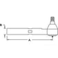 1537612C1 Right Hand Tie Rod End Fits Case/International Harvester