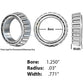 14124 TIMKEN TAPERED ROLLER BEARING 1.25" x 2.717" x 0.7813"