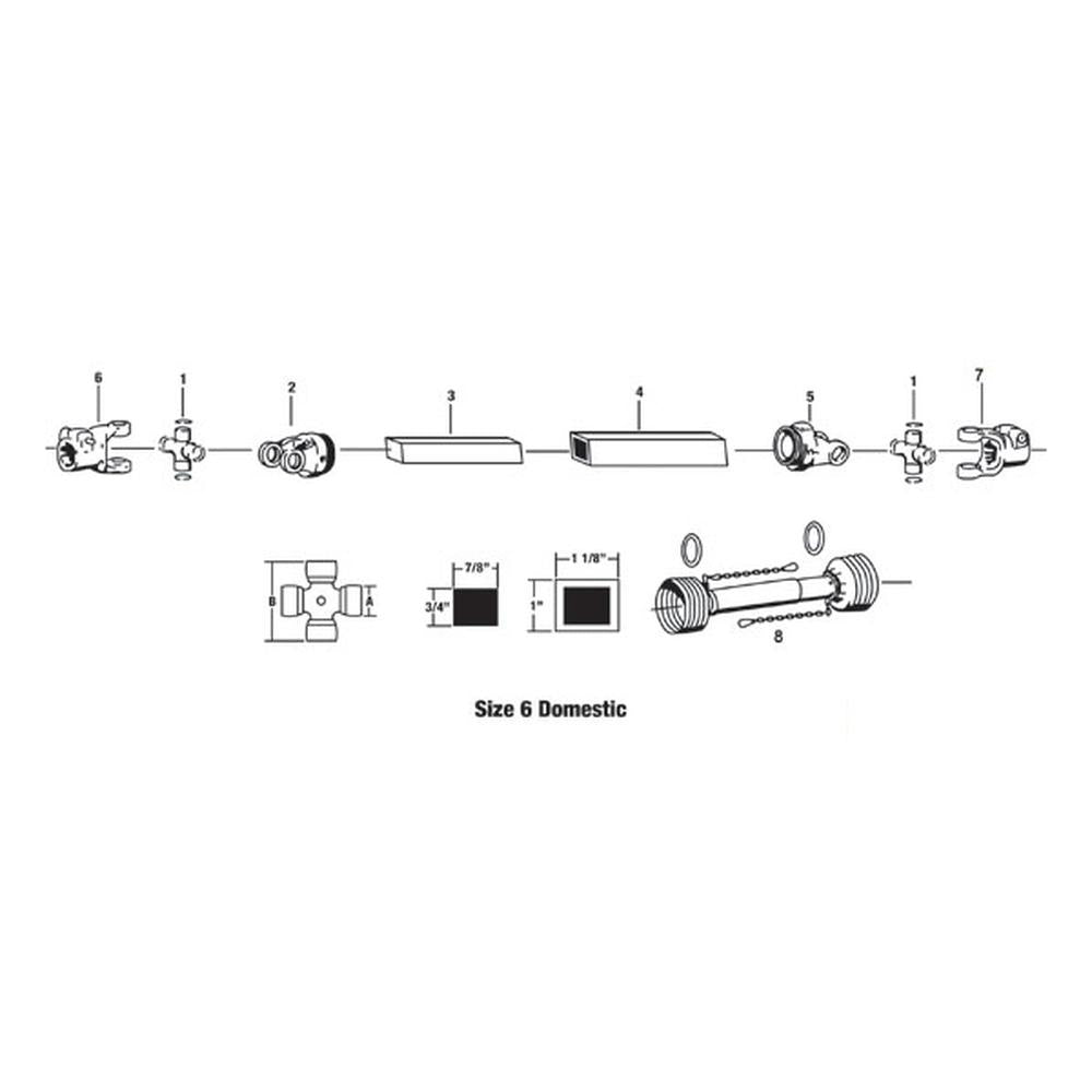 Steering Shaft Cross and Bearing (U-Joint) Fits Universal Products