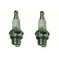 Two Spark Plugs Fits Champion CJ8 Fits Denso W20MU Fits Auto-Lite 255 1295
