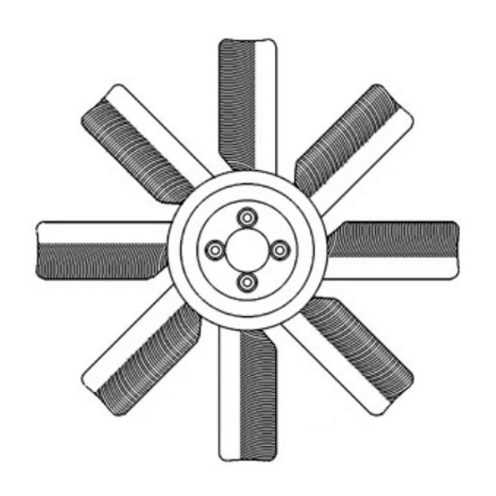 160895M1 8 Blade Plastic Fan Fits Massey Ferguson 275 285