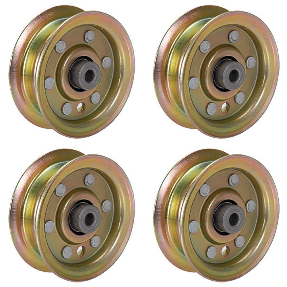 165888 Qty 4: Flat Idler Pulley Fits Craftsman
