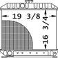 Radiator 16 3/4 X 19 1/2 X 2 L3350Dt, L3750, L3750Dt, L4150, L41 Fits Kubota