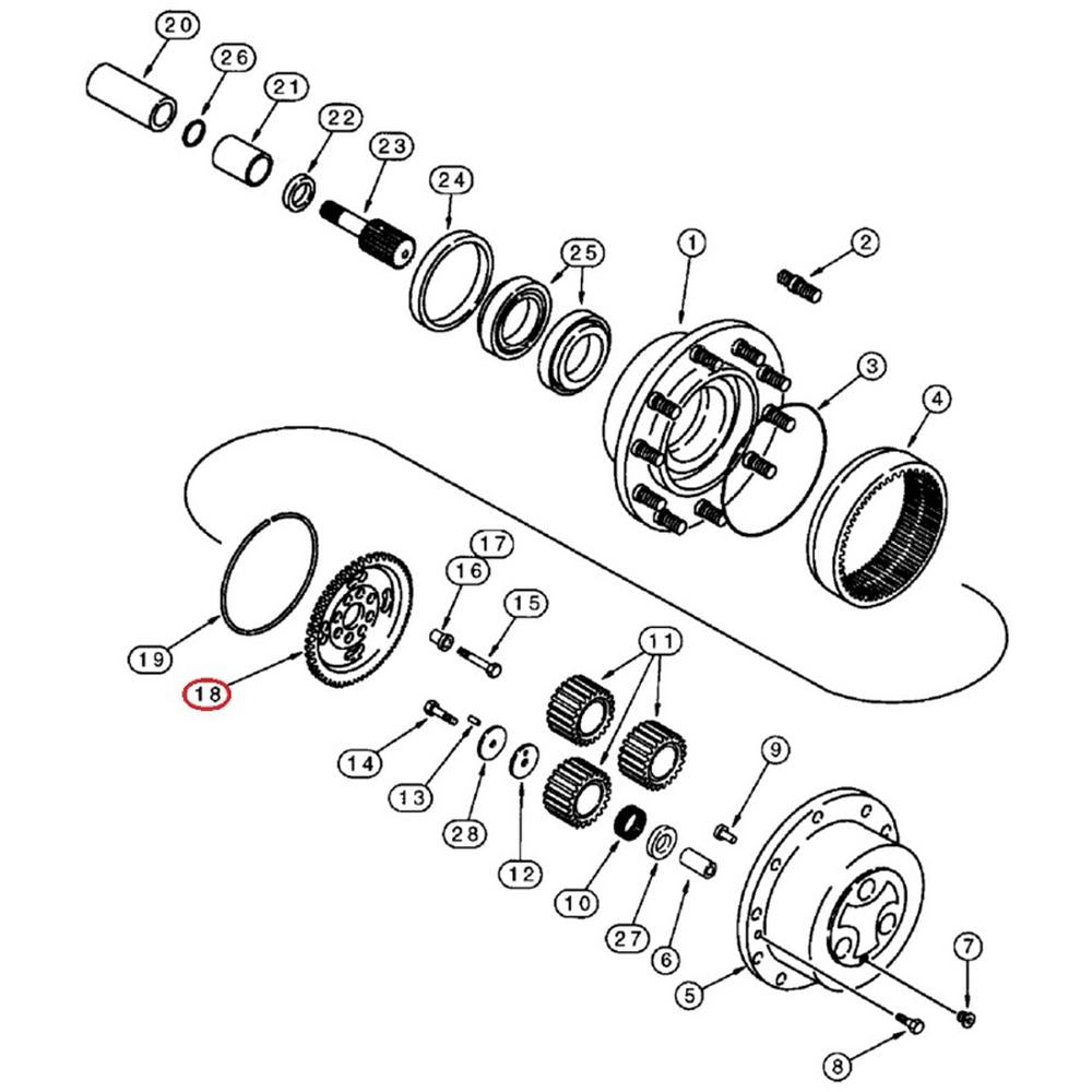 175983A1 - Wheel Carrier Crown Wheel Hub Ring Gear