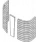 182421M1 Right Hand Grille Fits Massey Ferguson