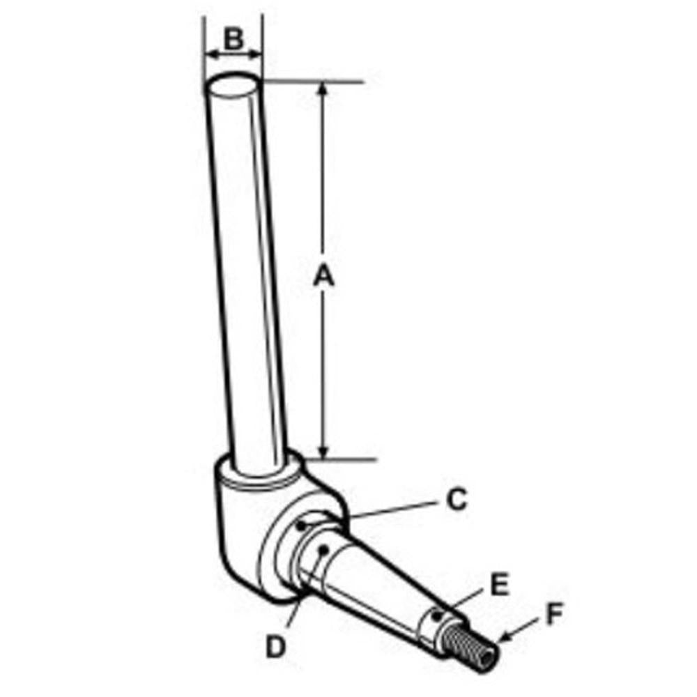 Left Hand Spindle Fits Massey Ferguson Replaces 182559V92