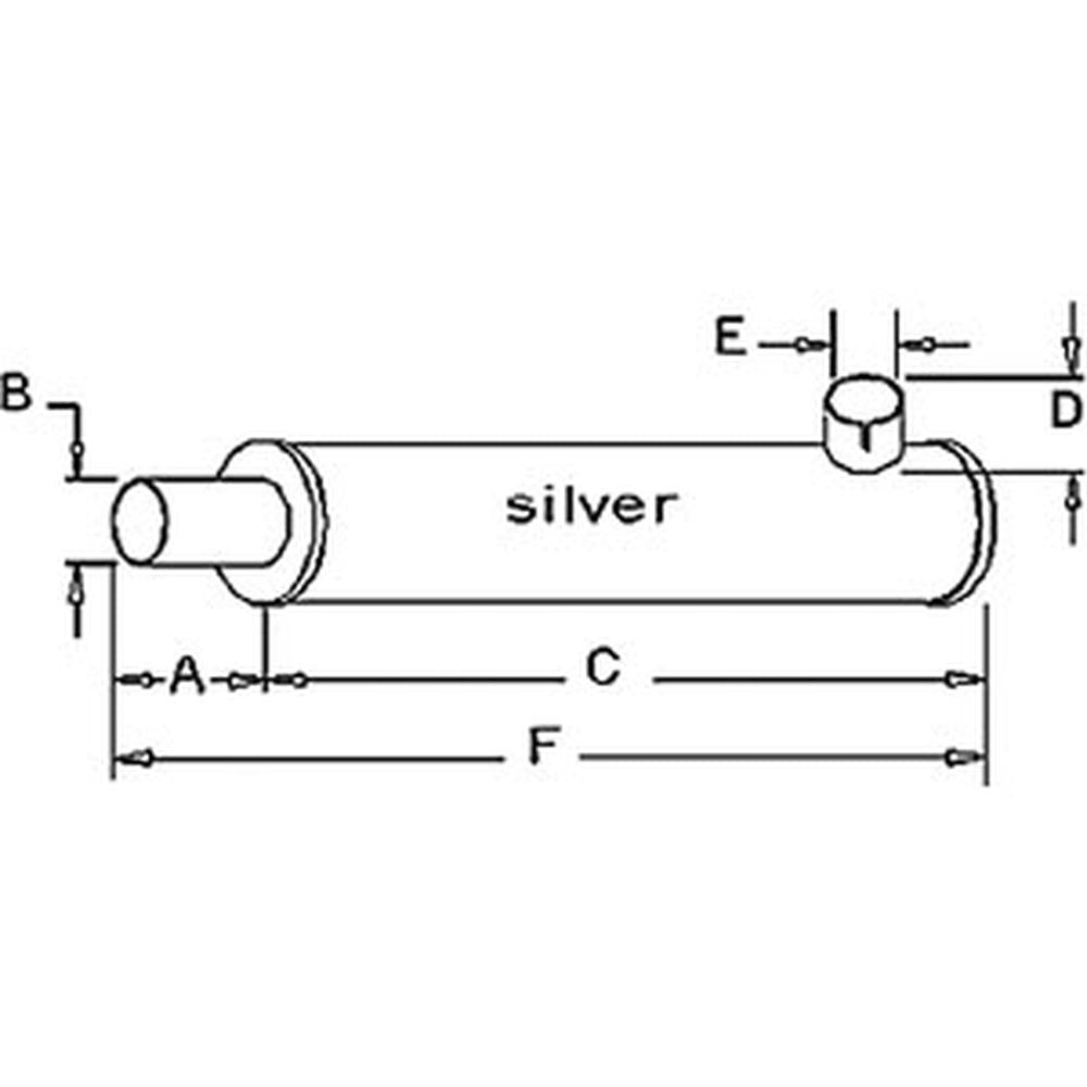 Muffler Fits Massey Ferguson F40 50 50 182609M91