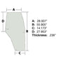 Door Glass Right Hand Replacement Fits Case IH CX50 CX60 CX70 CX80 CX90 192004A6