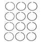 19274-21050 Four Piston Ring Sets Fits Kubota V1902, D1402 Engines & Tractors