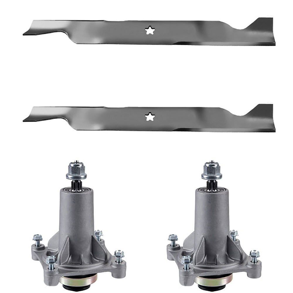2 Blades 405380 2 Spindles 187292 Fits Craftsman Sears 46" Mower YTH21K46