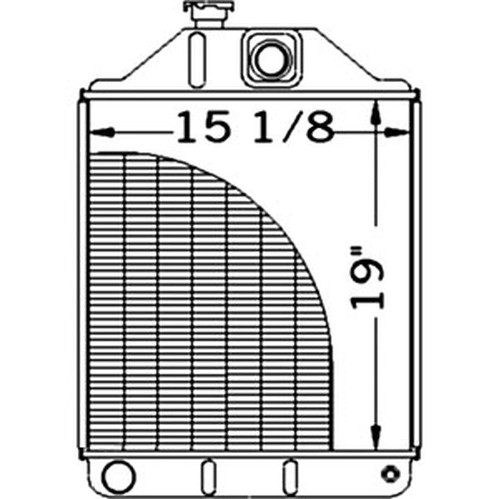 506244M91 Radiator Fits Massey Ferguson 165 175 180 30 31 3165
