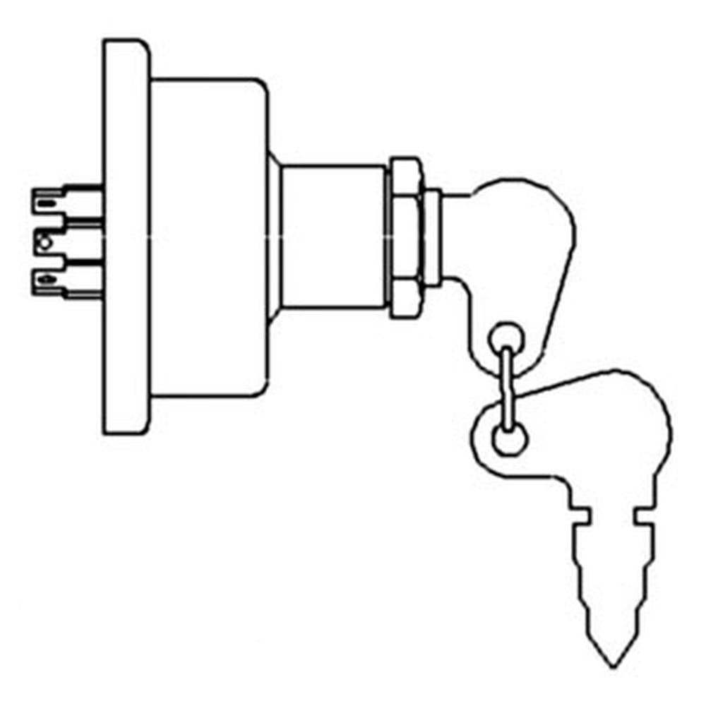 MFS4269 3 Position Ignition Key Switch with 2 Keys Fits Massey Ferguson