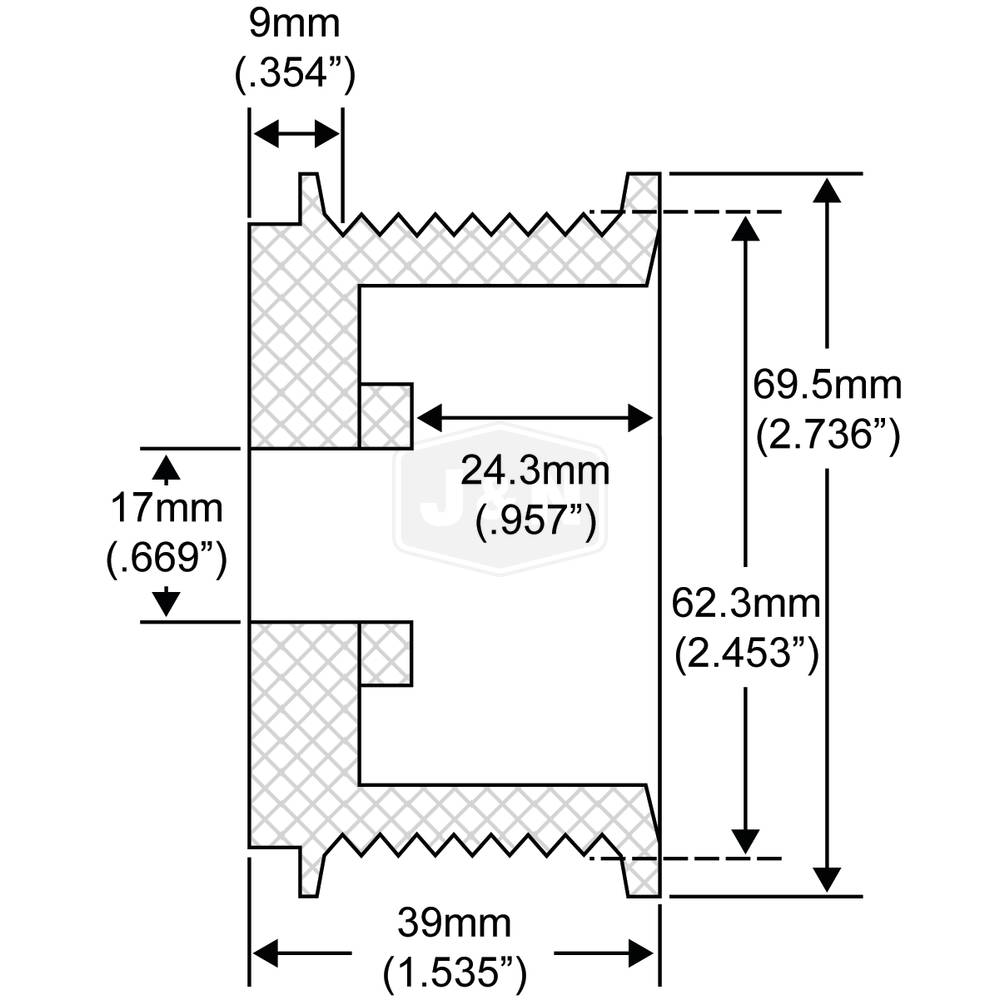 Pulley Fits Bosch Replaces F-00M-061-024