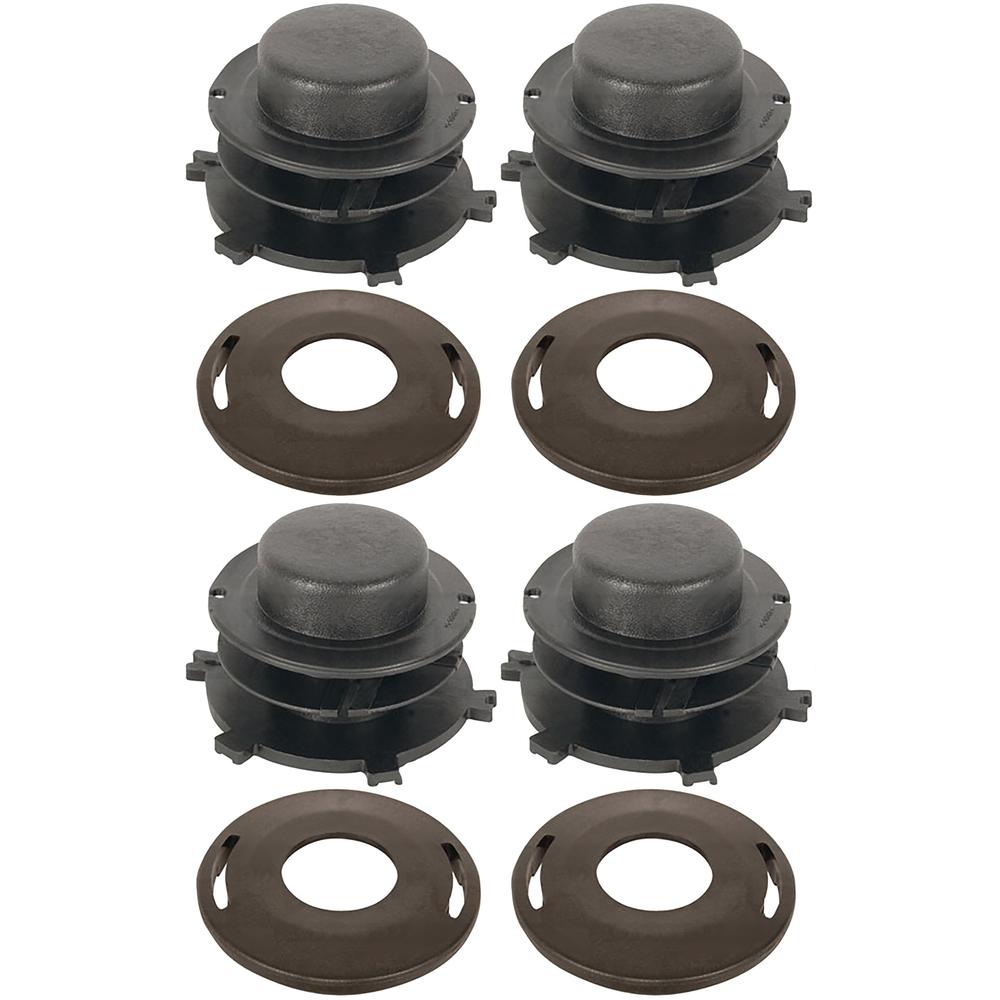 4002-713-3017 Qty 4: Trimmer Head Spool & Cap Cover Fits Stihl & FS-KM 100 100RX