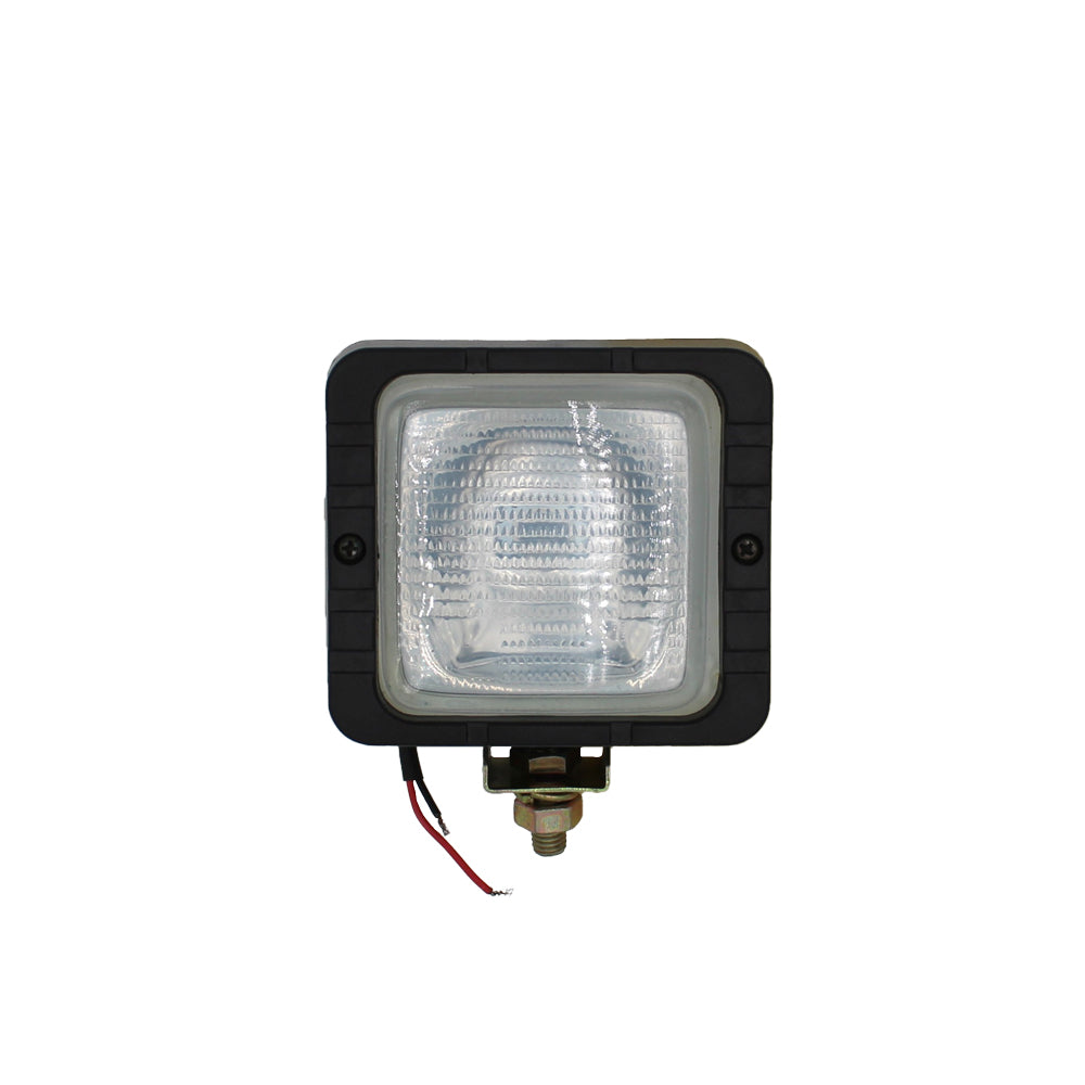 12 Volt Halogen Flood Lamp for Backhoe Loader 4" x 4.5" Replaceable Bulb 55 Watt