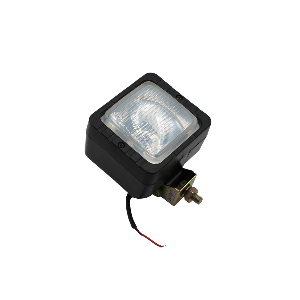 12 Volt Halogen Flood Lamp for Skid Steer 4" x 4.5" Replaceable Bulb 55 Watt