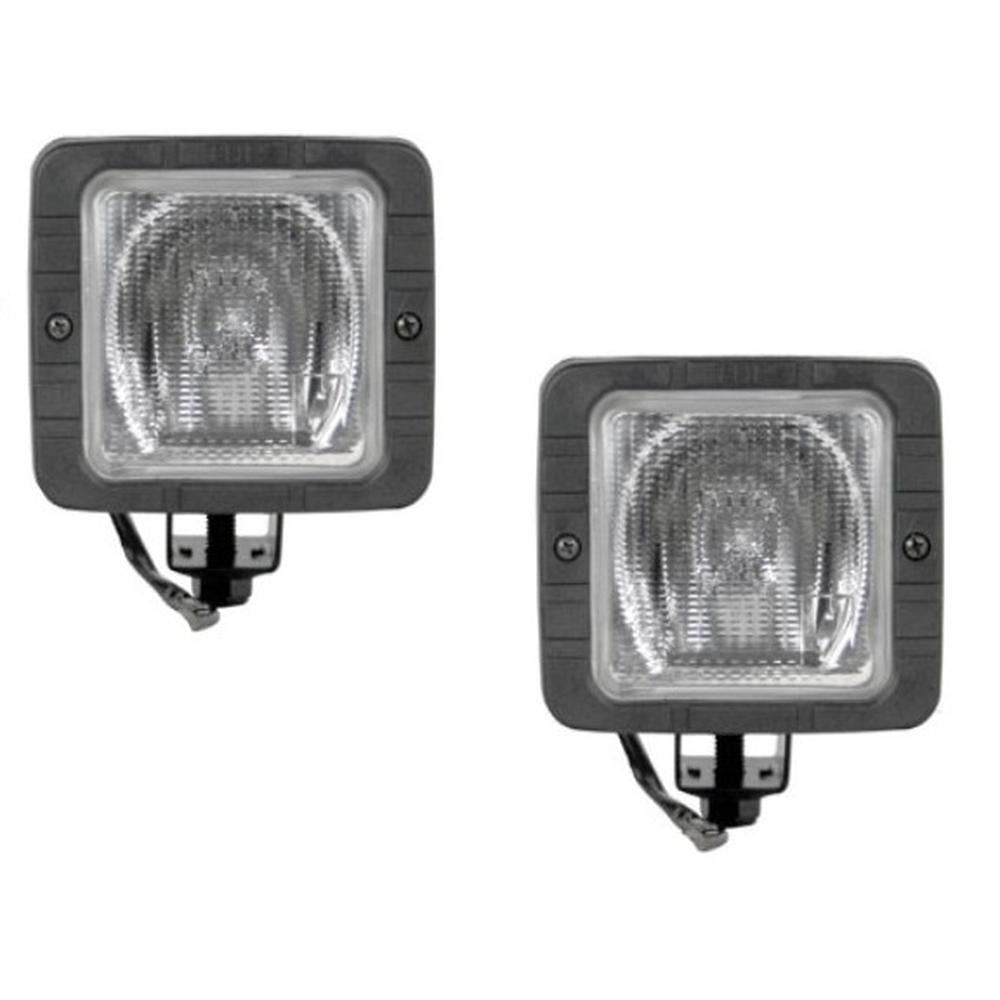 2 Pack 12 Volt Halogen Flood Lamps for Excavators 4" x 4.5" 55 Watt Bulbs