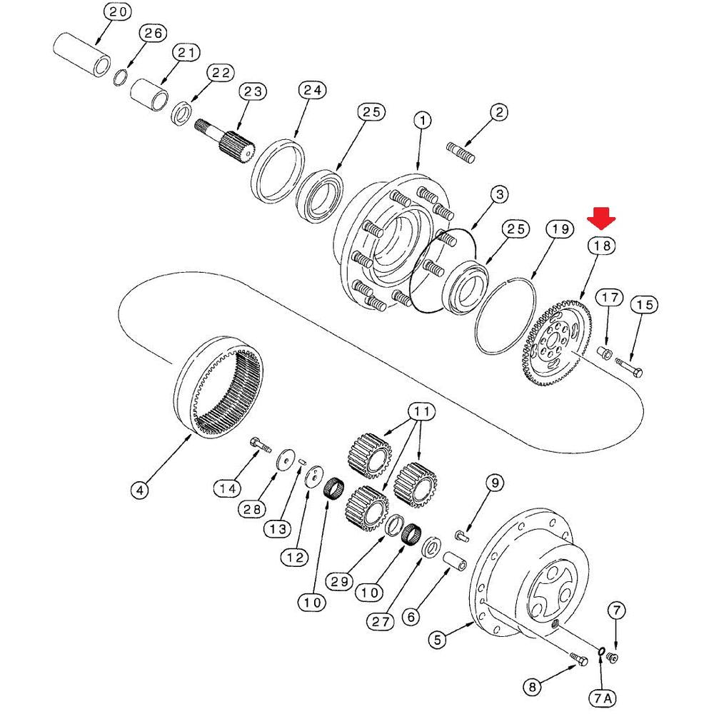 295580A1 Ring Gear Hub Fits Case/International Harvester