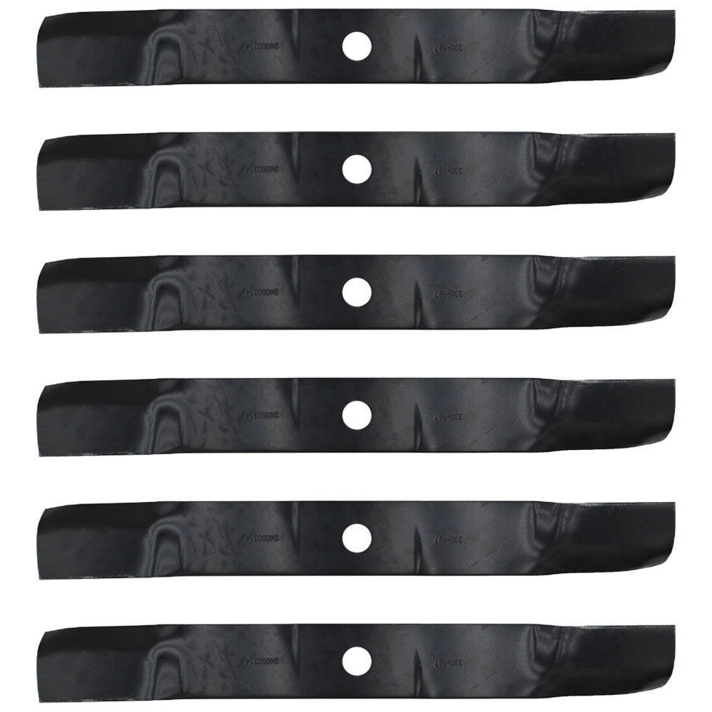 6 Mulching Mower Blades Fits John Deere M168223, TCU15881, M128485, TCU18990