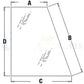 338425A1 RH Rear Quarter Glass Fits Case/International Harvester