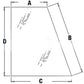 338425A1 RH Rear Quarter Glass Fits Case/International Harvester