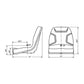 Black Vinyl Seat Fits Kubota G1700 G1800 G1900 G2000 GF1800 K3311-45930