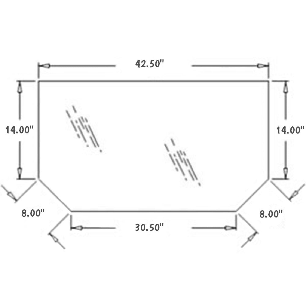 Upper Rear Glass Fits 580 M 580 SM 580M 580SM Plus Series 2 590 SM 352208A1 3522