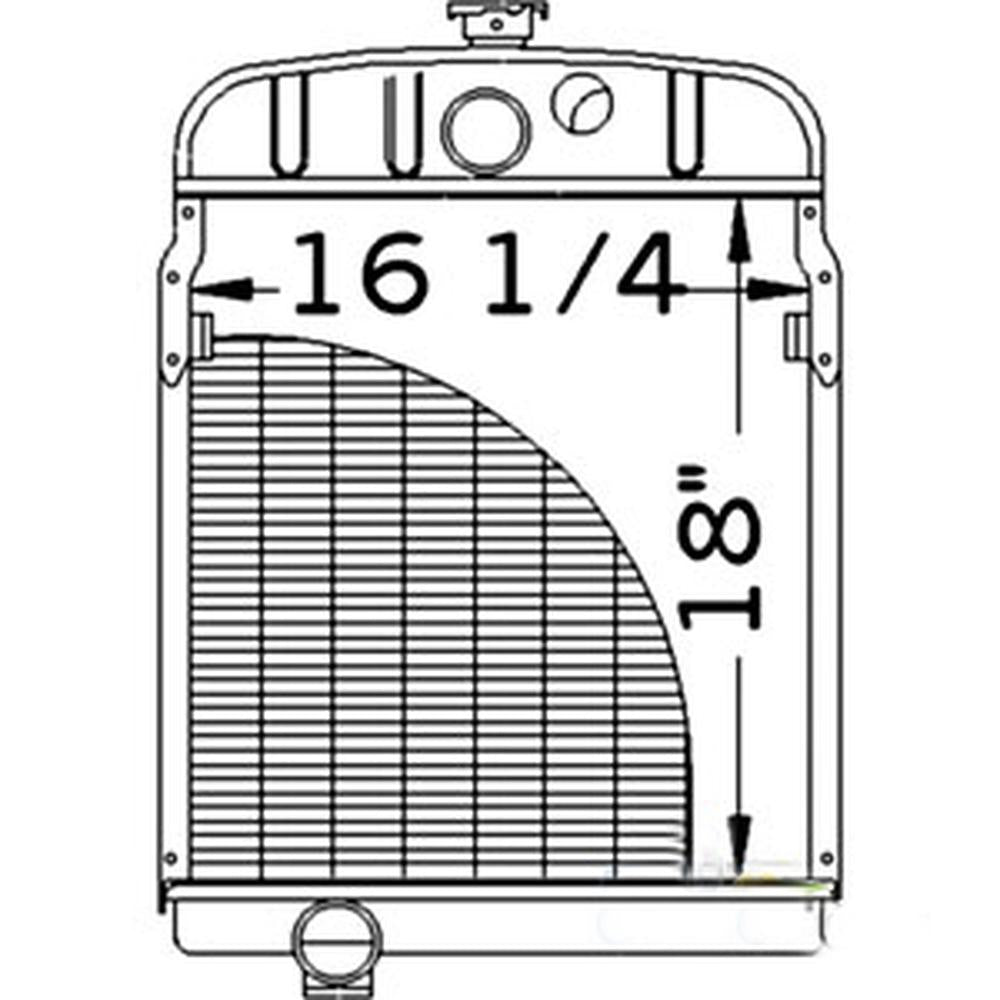 219523 Fits International Tractor Radiator - 17 3/4 x 16 x 3 1/4