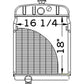 219523 Fits International Tractor Radiator - 17 3/4 x 16 x 3 1/4