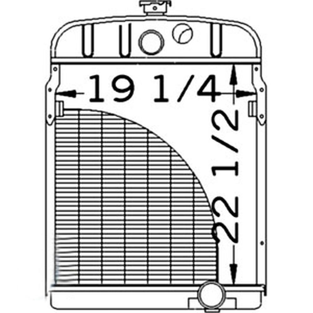 New Radiator Fits International TRACTOR FITS: M, MD, MDV, MV, SMTA, SUPER M &