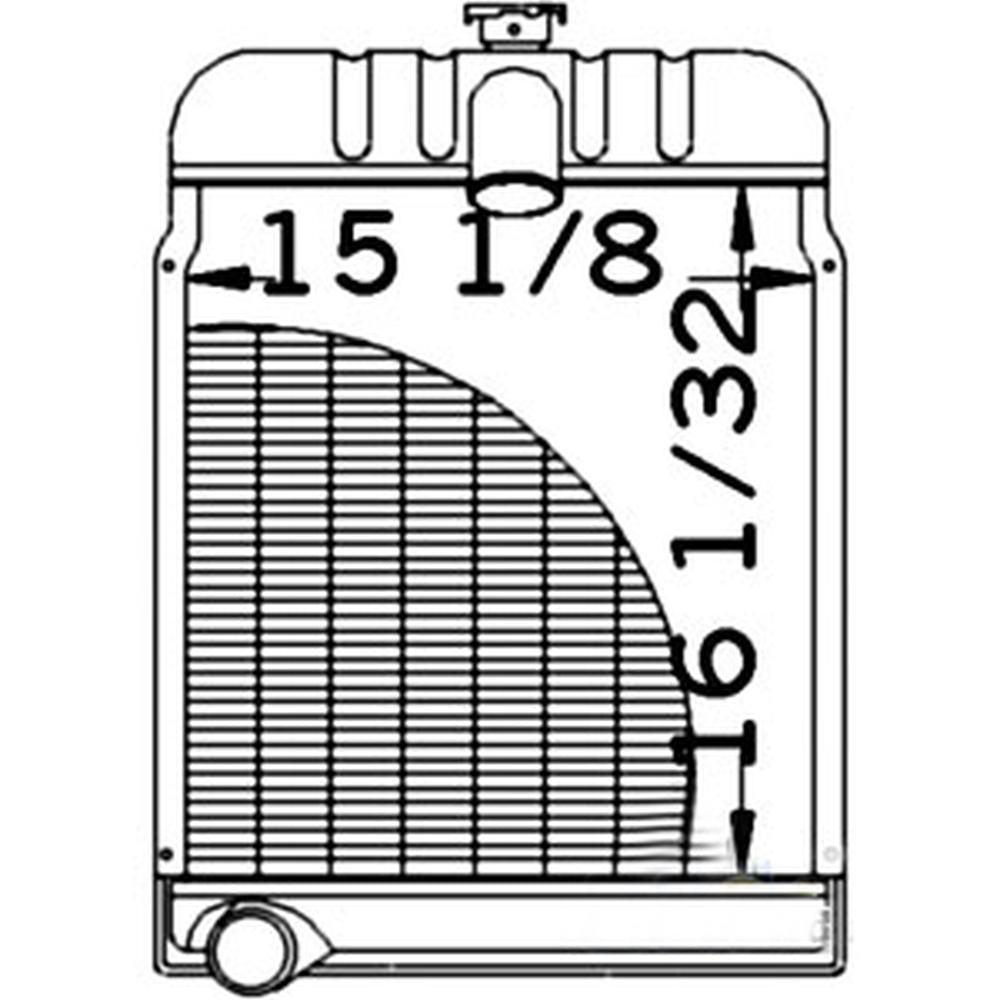 356356R96 Radiator Fits Case/International Harvester