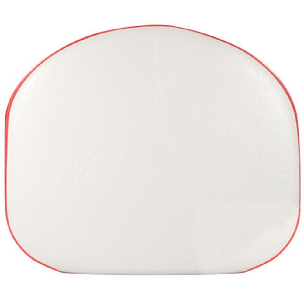 372759R92-17 - White & Red Bottom Cushion w/ Wood Base