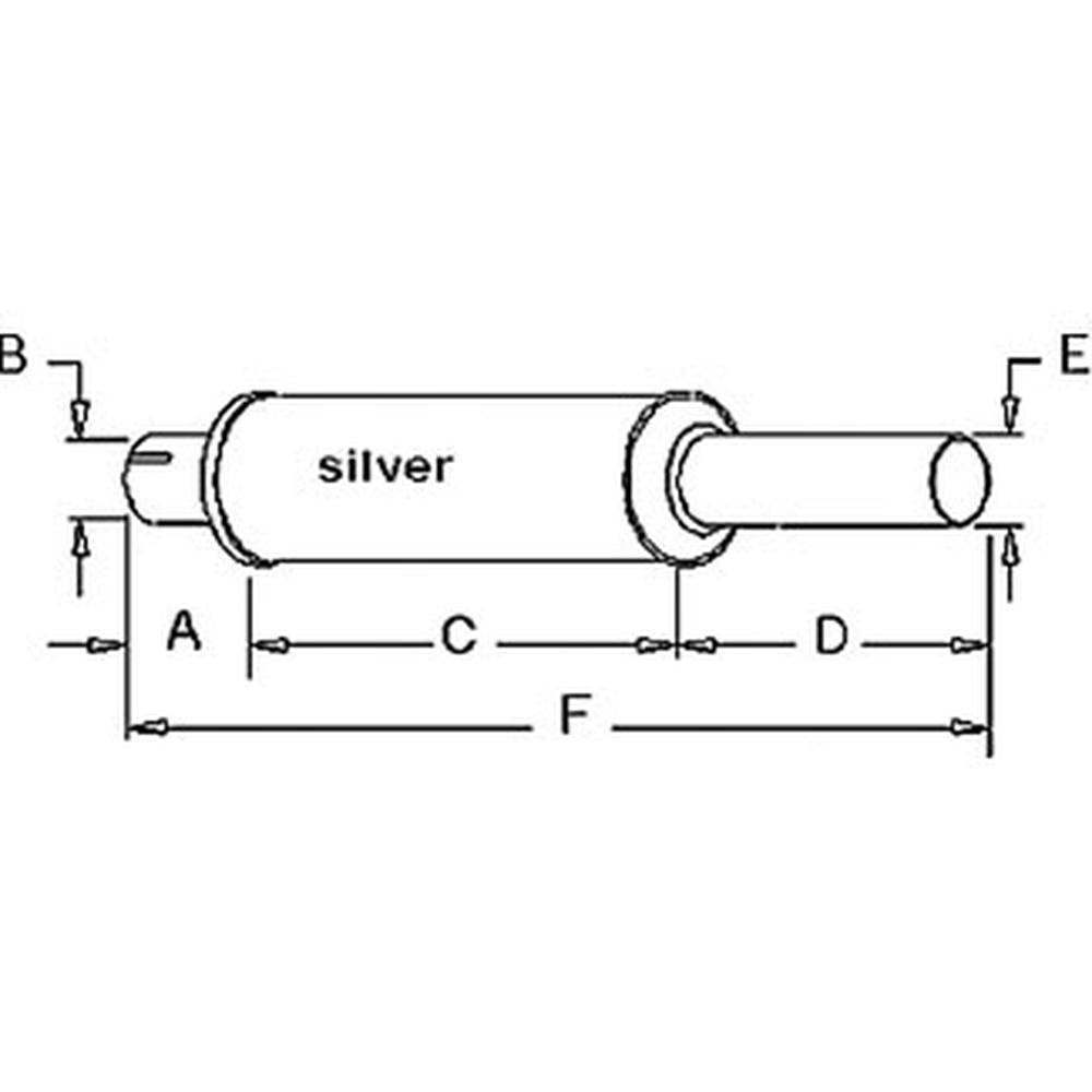 Muffler Fits International Replaces 384345R1