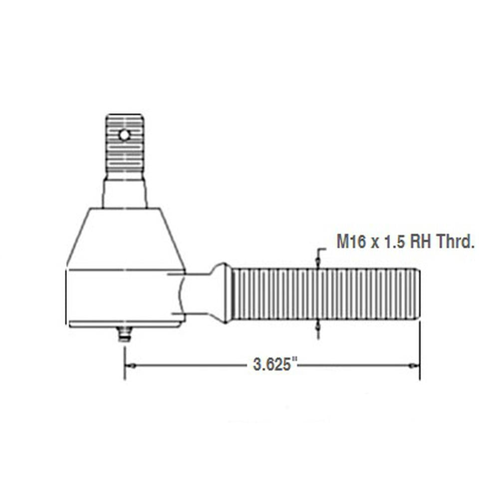 38440-44780 RH Thread High Quality Tie Rod End Fits Kubota Compact Tractor Model